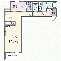 メゾン リッシュ 1LDKの間取図画像