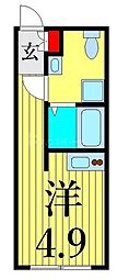 HW.HILLS2 ワンルームの間取図画像
