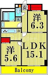 RoyalKJ 2LDKの間取図画像