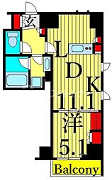 REFRAME5入谷 1LDKの間取図画像