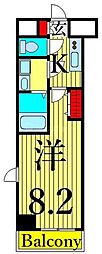 GRANPASEO田端A 1Kの間取図画像