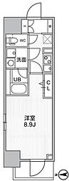 THEパームス熊野前 1Kの間取図画像