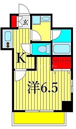 グランエスポワール 1Kの間取図画像