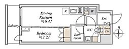 ブランシエスタ入谷グランデ 1DKの間取図画像
