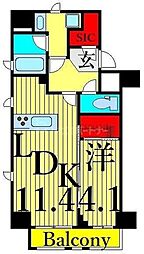 COMFORIA台東根岸 1LDKの間取図画像
