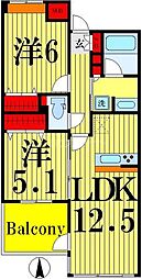 デュエット北千住マキア 2LDKの間取図画像