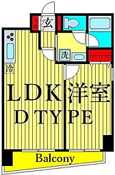 オーキッドレジデンス三ノ輪2 1LDKの間取図画像