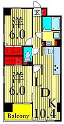 NBM 2LDKの間取図画像