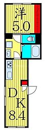 三ノ輪レーベルブルーム 1LDKの間取図画像