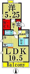 サンモール 1LDKの間取図画像