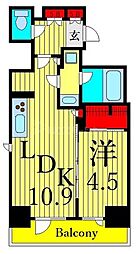 ルフォンプログレ浅草入谷 1LDKの間取図画像