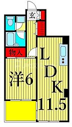 ラ・フォレ根岸 1LDKの間取図画像