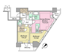 間取図画像 2LDK