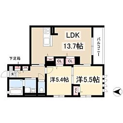間取図画像 2LDK