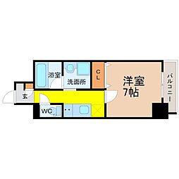 RAFFLEOZONE2SouthGarden 1Kの間取図画像