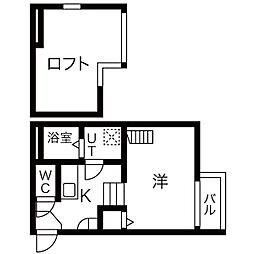 レーヴ・フルール 1SKの間取図画像