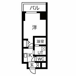 PREMIUM大須 1Kの間取図画像