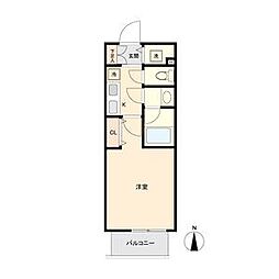 ブランシエスタ東別院 1Kの間取図画像