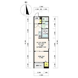Okimihouse 1DKの間取図画像