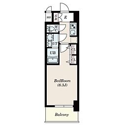 S-RESIDENCE名駅West 1Kの間取図画像