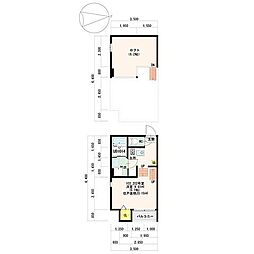 stage八熊 1SKの間取図画像