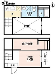 ローレルフォレスタ本陣 1Kの間取図画像