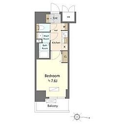 SHOKEN Residence名古屋 太閤通 1Kの間取図画像
