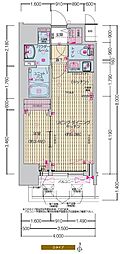 プレサンス名駅南エディフィス 1LDKの間取図画像