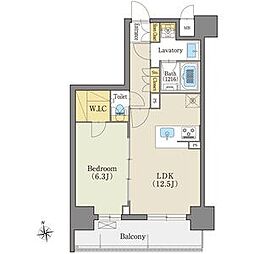 アデグランツ上前津 1LDKの間取図画像