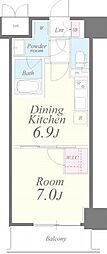 MX-1 1DKの間取図画像