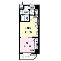ラフレシールクワトロ 1LDKの間取図画像