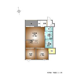 REGALEST志賀本通5 2LDKの間取図画像