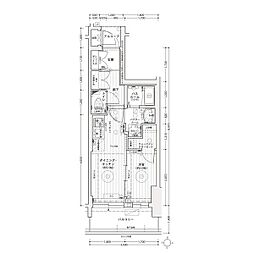 エステムコート名古屋ライブゲート 1DKの間取図画像