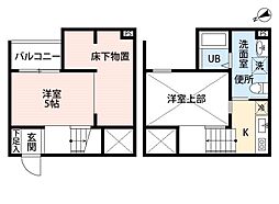 GrandeMare枇杷島 1Kの間取図画像