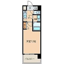 UURコート名古屋名駅 1Kの間取図画像