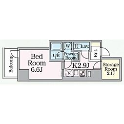 E-city大須 1Kの間取図画像