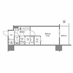 エスリード新栄マルス 1Kの間取図画像