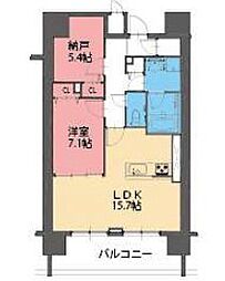 さくらHillsRokubanPlatinumResidence 2LDKの間取図画像