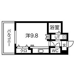 ONTHESPACE ワンルームの間取図画像