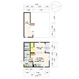 シャイニングレイ 1SLDKの間取図画像