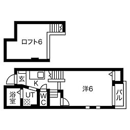 フルーツデール本陣 1SKの間取図画像