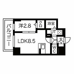 エスリード栄ザパーク 1LDKの間取図画像