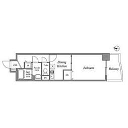グランシャリオ名駅南 1DKの間取図画像