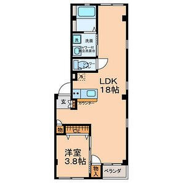 愛知県名古屋市中区平和２丁目(賃貸アパート1LDK・4階・45.00㎡)の写真 その2