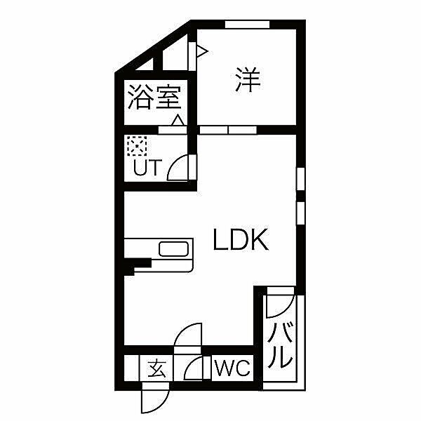 愛知県名古屋市西区栄生２丁目(賃貸アパート1LDK・3階・40.01㎡)の写真 その2