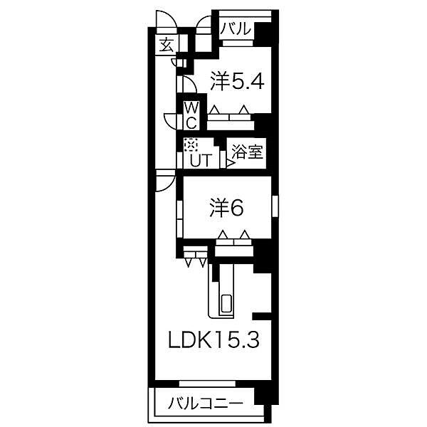 愛知県名古屋市中区平和１丁目(賃貸マンション2LDK・2階・62.89㎡)の写真 その2