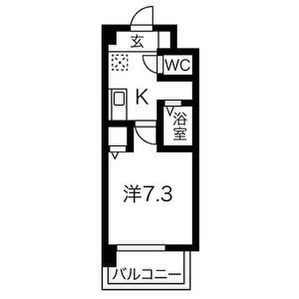 愛知県名古屋市北区田幡２丁目(賃貸マンション1K・5階・24.41㎡)の写真 その2