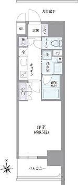 愛知県名古屋市西区那古野２丁目(賃貸マンション1K・8階・29.76㎡)の写真 その2