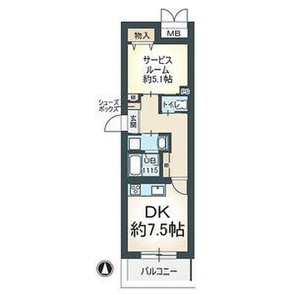 愛知県名古屋市北区敷島町(賃貸マンション1DK・1階・36.80㎡)の写真 その2