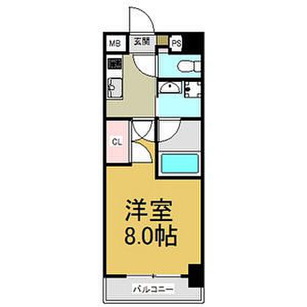 愛知県名古屋市北区山田１丁目(賃貸マンション1K・11階・25.50㎡)の写真 その2